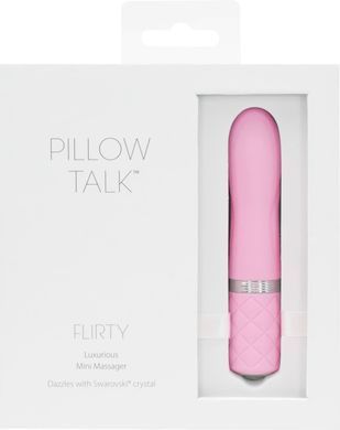 Роскошный вибратор PILLOW TALK - Flirty Pink с кристаллом Swarovski, гибкая головка SO2725 фото