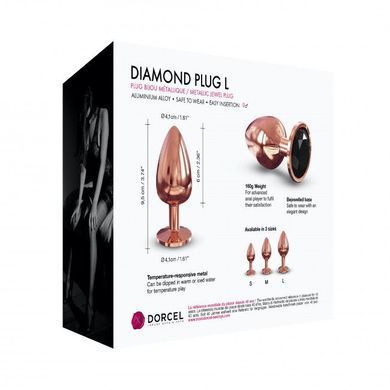 Металлическая анальная пробка с украшением в виде кристалла Dorcel - Diamond Plug L SO5530 фото