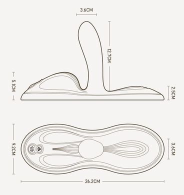 Sit-on-top смарт-вибратор Zalo &ndash; Flora Smart Vibrating Pad Ivory White, 9 моторов SX0718 фото
