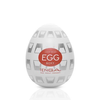 Мастурбатор-яйце Tenga Egg Boxy з геометричним рельєфом SO5488 фото
