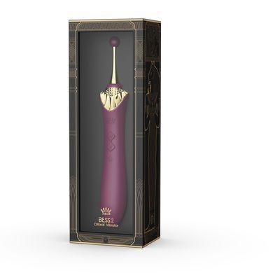 Мультифункциональный вибратор Zalo &mdash; Bess 2 Velvet Purple, 4 насадки, подогрев SO8237 фото
