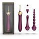 Мультифункциональный вибратор Zalo &mdash; Bess 2 Velvet Purple, 4 насадки, подогрев SO8237 фото 2