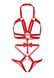 Портупея-тедди из ремней Leg Avenue Studded O-ring harness teddy M Red, экокожа SO8561 фото 5